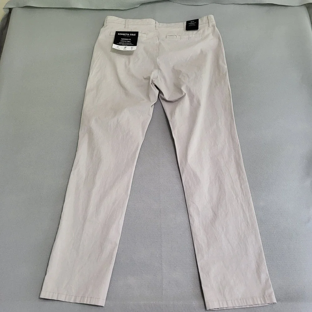 NWT‎ Kenneth Cole Techni-Cole Tapered Fit Stretch Lightweight Pants Men's 34x32